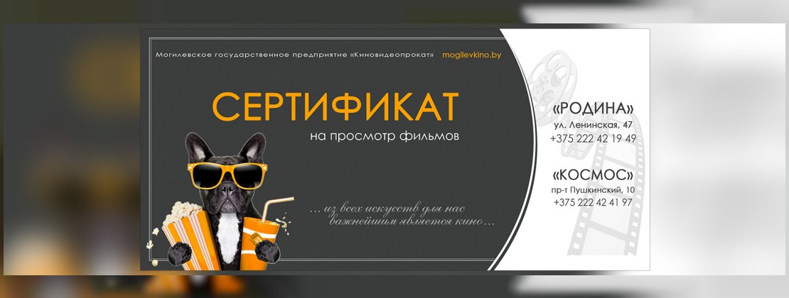 СЕРТИФИКАТЫ НА ПРОСМОТР ФИЛЬМОВ